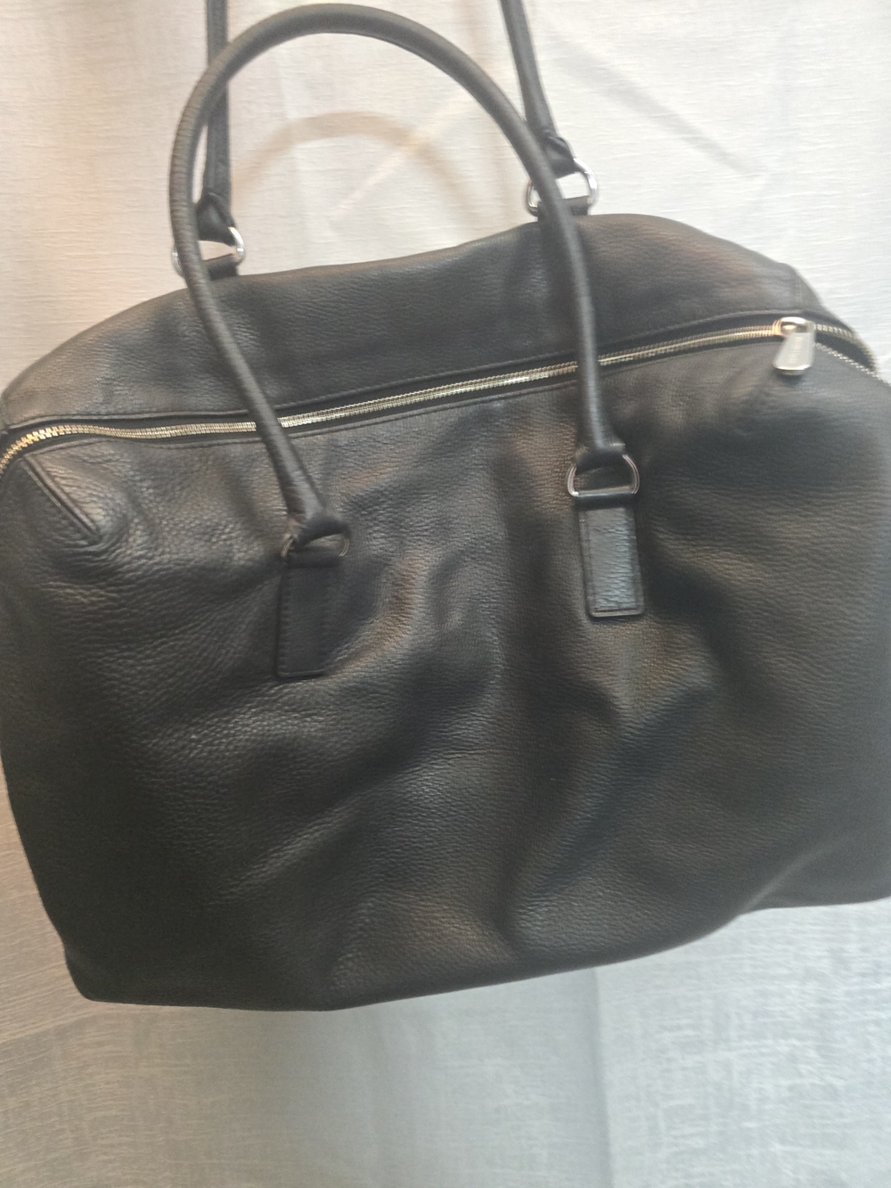 Michael Kors Black Pebbled Leather Tote with Silver Hardware - Picture 4 of 9